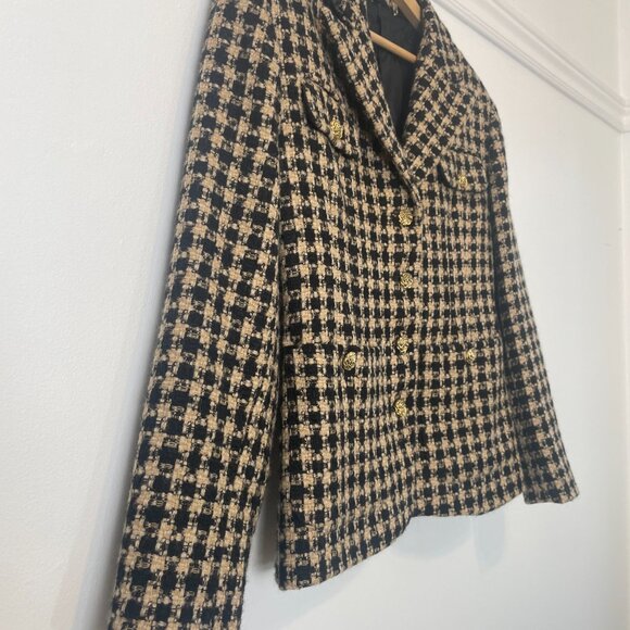 Next Originals - Classic Peak Lapel Tweed Jacket - Size S/M - Picture 7 of 16